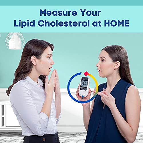 Curo-L7 Professional Grade Blood Cholesterol Test Home Kit (All-In-One : Test Device, Test Strips 10Ea, Lancets & Ezitube Rod Included) #TOP4