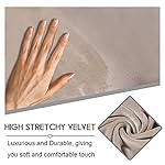ULTICOR 4-Piece, 1 Seat Recliner Cover, Velvet Stretch Reclining Chair Covers for 1 Cushion Reclining Sofa, Single Seat Recliner Couch Cover, Thick, Very Soft, Machine Washable (Taupe) - Image 3