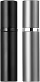 AlxMuNao アトマイザー 香水 スプレー 噴霧器 携帯用 詰め替え 容器 香水用 香水化粧水噴霧器 機内持ち込み可能 プッシュ式 ポンプ式 (2pcs、黒 グレー)