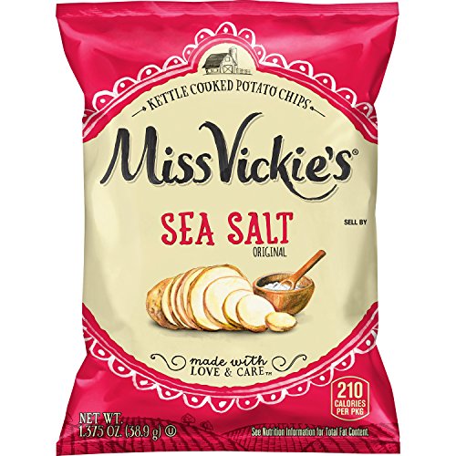 Miss Vickie's Sea Salt Flavored Kettle Cooked Potato Chips, 1.375 Ounce (Pack of 64) - //coolthings.us