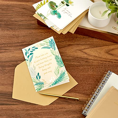 Hallmark Sympathy Cards Assortment, Watercolor Greenery (12 Assorted Thinking Of You Cards With Envelopes) #TOP1