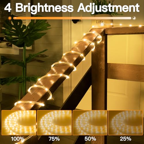 Ccinny 100FT 600 LED Rope Lights for Outside, Plug in & Remote, Warm White by Ccinny - Used condition - Image 6