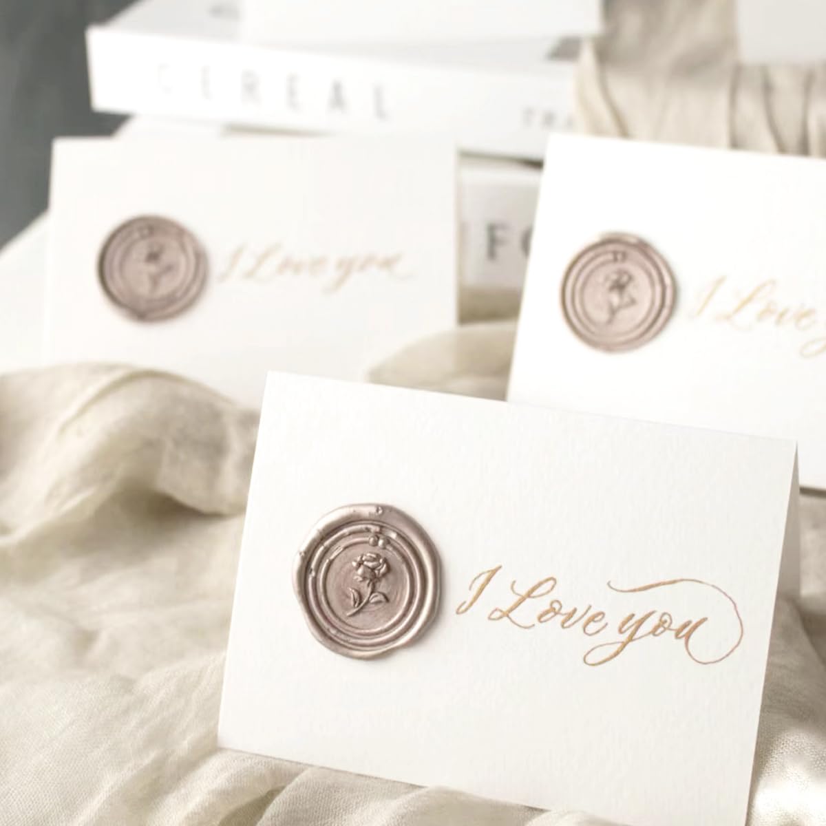 LICQIC Sealing Wax Beads Set, 300 Pcs Wax Seal Beads for Wax Stamp Sealing Gold, Champagne Gold - Image 4