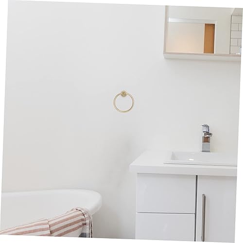 Miniatura 6 de DOITOOL Toallero colgante de acero inoxidable, gancho de latón, soporte de toalla de mano dorado, soporte para toallas de baño, toallero para