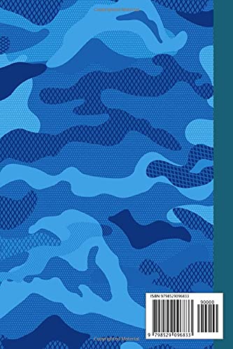 Guitar Tab Notebook: Camouflage Blue Cover Guitar Tab Notebook, Music Paper Notebook, Blank Guitar T