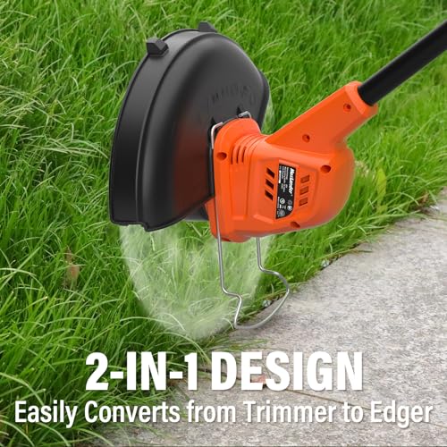 MAXLANDER Weed Wacker Cordless, 20V 10 Inch Weed Wacker Battery Operated, Lightweight String Trimmer and Edger Trimmer with 8 Pcs Replace Spool Trimmer Lines, Battery and Charger Included