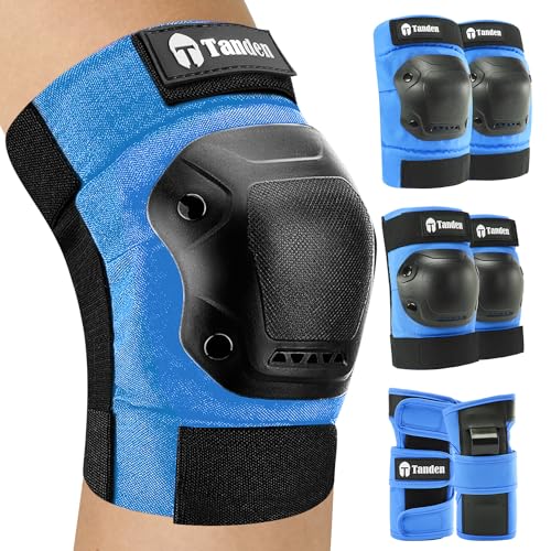 Tanden Skate Protective Gear Kids Knee Pads and Elbow Pads Set Wrist Guard
