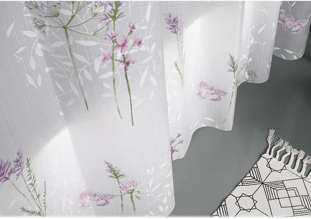 Shower Liner Shower Curtain Shower Curtain Hanging Curtain Shower Curtain Partition Curtain Fresh with Hook EVA Smooth Shower Curtain Suitable for Bathroom (Color : B, Size : W71xH79I