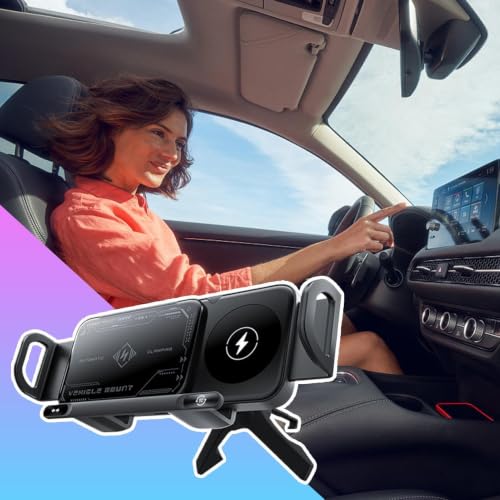 Cargador inalámbrico para coche de 15W que evita caídas del smartphone 3