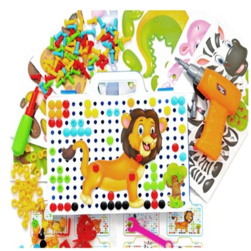 CREATIVE PORTABLE BOX 198 PEÇAS - BRINQUEDO EDUCATIVO BLOCOS DE MONTAR INFANTIL - MALETA COM PARAFUS