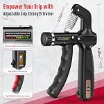 FitBeast Grip Strength Trainer, kit de renforcement de poignée - 6 Pack avec renfort d'avant-bras réglable de résistance, exercise de l'avant et boules de massage pour la thérapie des mains, entraînement de la poignée
