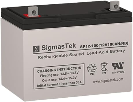 SigmasTek Universal Power UB121100 D5751, UB121000 45978, UB12900 45826, BSB DC12-100, DB12-100, DB12-90 Compatible SLA AGM Battery, 12V 100Ah NB SP12-100 NB
