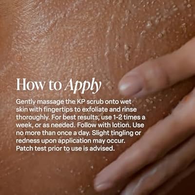 Saltair KP Body Scrub. 10% Glycolic Acid Treatment with Volcanic Sand and Plant Moisturizers. Fragrance-Free Physical Chemical Exfoliator. Exfoliating Body Scrubber for Rough Bumpy Skin, 10oz.