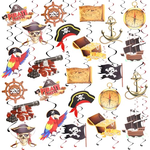 Pirate Hanging Swirl Birthday Decorations