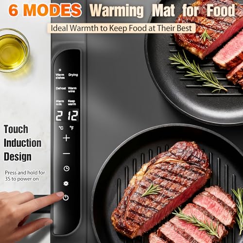 Warming Mat for Food - Food Warmer with 14 Temperature - Silicone 6 Modes Electric Warming Tray - Home Kitchen Appliances - 26 * 15 inches by PAILAMEI - Used condition - Image 2