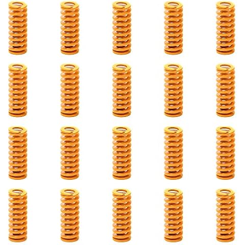 TUZUK 3D Printer Springs, 0.31 in OD 0.78 in Length Compression Springs M3 Screw Light Load for Creality CR-10 10S S4 Ender 3 Motherboard Bottom Connect Leveling - 20 Pack Cover