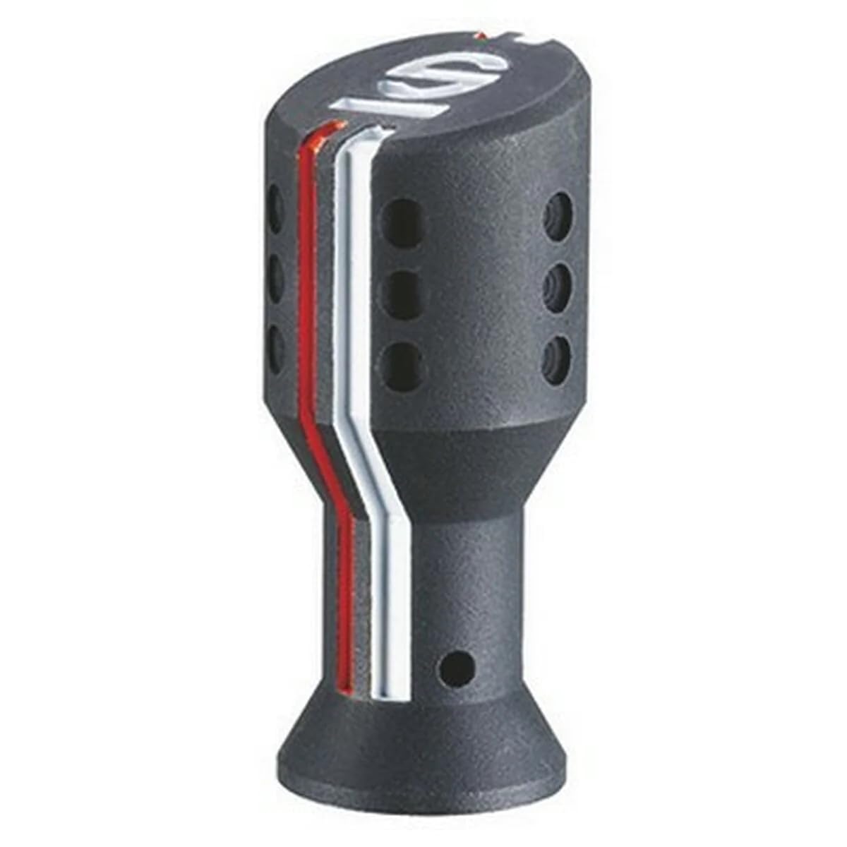 Sparco 03736AO gałka dźwigni zmiany biegów - 'Settanta' - czarna + aluminium/biały/pomarańczowy