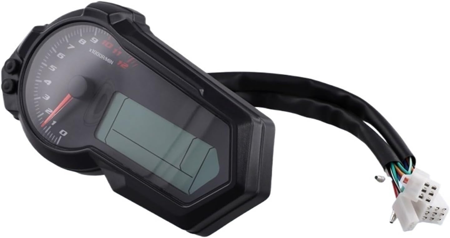 Speedometer Odometer Motorbike Motorcycle Odometer Tachometer Universal 1200RPM Odometer Tachometer UTV Digital Speedometer Gauge for 2,4 Cylinders N1-6