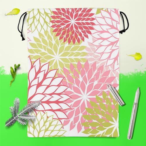 Image of ArtzFolio Hand Draw Flowers | Reusable Sack Bag | Bag for Gym, Storage, Vegetable & Travel