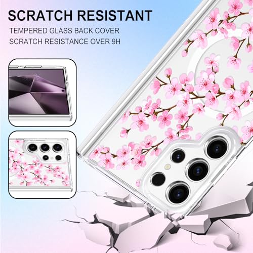 OOK Magnetic for Samsung Galaxy S24 Ultra Clear Case,Pink Cherry Flower by OOK - Used condition - Image 4