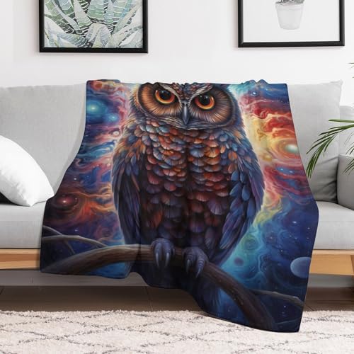 Couvertures en hibou pour le canapé plaid douillet voyage - 3