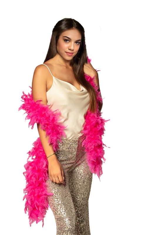 My Illusions Feather Boa Fancy Dress Festival Hen Do Costume Party Accessory (Hot Pink), 170cm