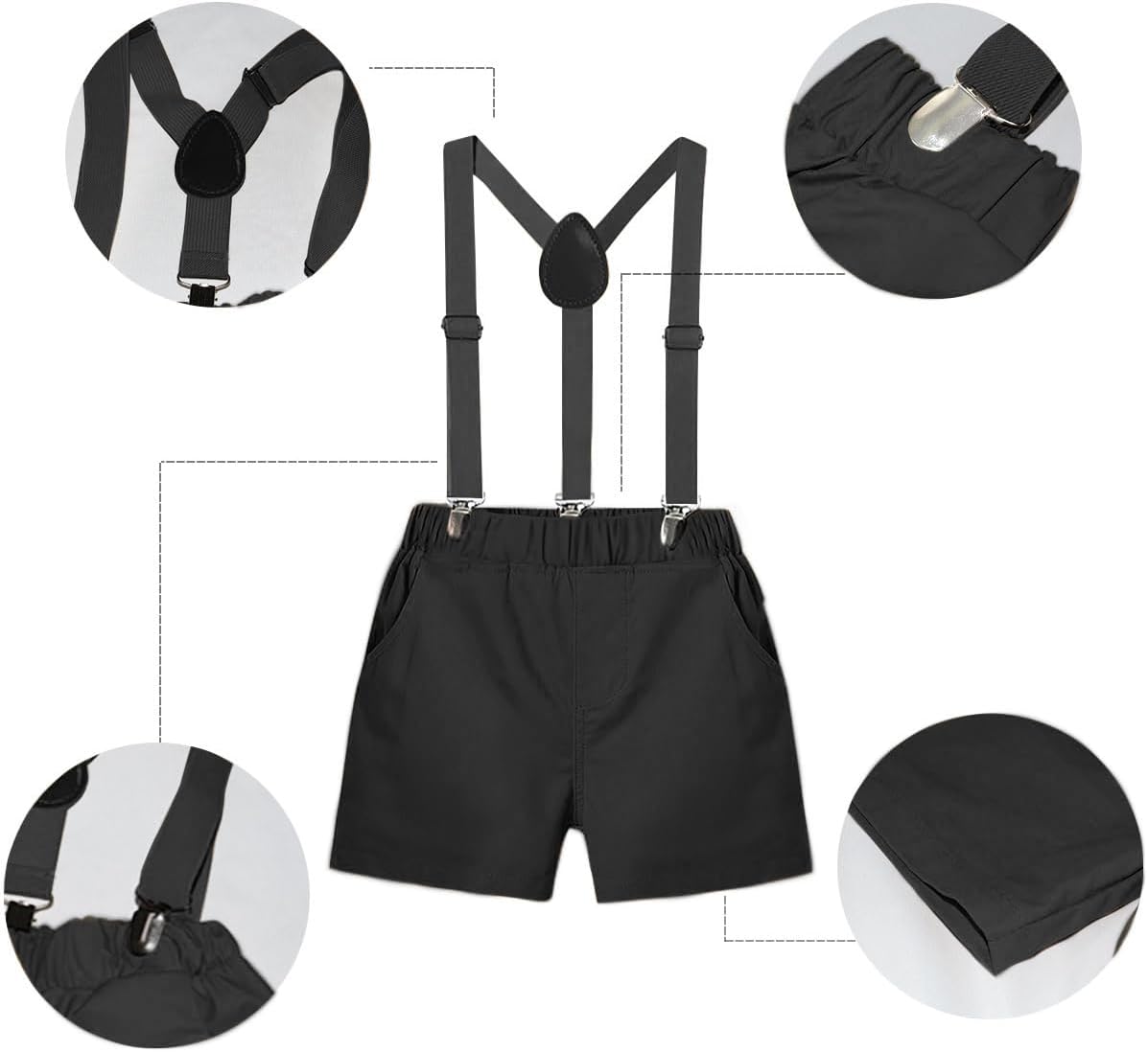 Toddler Boy Gentleman Outfit Infant Tuxedo Outfits Baby Boys Clothes for Baptism - Image 6