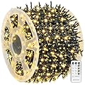 Dazzle Bright Outdoor Christmas String Lights, 1000 LED 328 FT Plug in Fairy Light with Remote Control 8 Modes & Timer, Waterproof Decoration for Home Garden Yard Xmas Wedding, Warm White