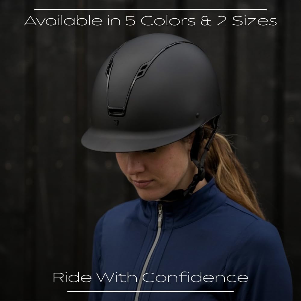 Land Helmets Stella Equestrian Helmet - ASTM/SEI F1163-23 & EN 1384 Certified Horse Riding Helmet - Comfortable, Lightweight & Stylish