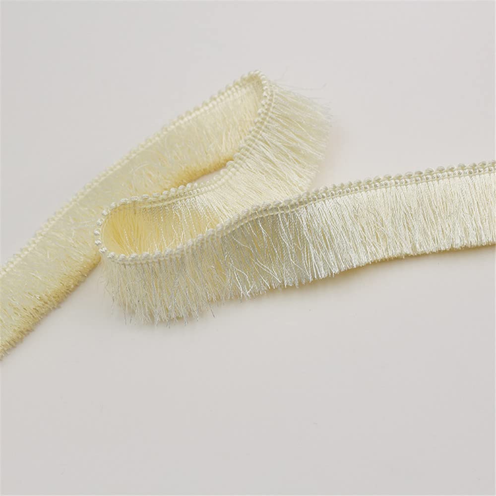 6 Meters 2.8cm Fringe Tassel Trim Fringe Trim Macrame Tassel Ribbon Cotton Tassel Fringe Lace Edging Trim Ribbon Lace Trim Fabric for Clothes Curtain Blanket Hammock Umbrella Decor Sewing (Beige) — image 1