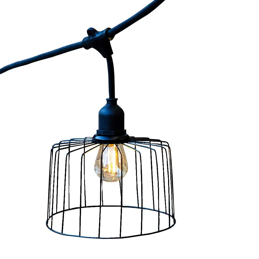 Guirnalda luminosa exterior con pantalla de metal 10 bombillas de filamento casquillo E27 LED blanco cálido NEMA LIGHT 6m