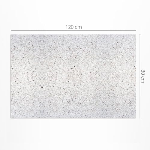 Tapis du sol vinyle 80x120 cm imperméable rectangle extérieur balcon terrasse - 4