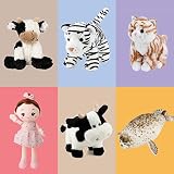 Hopearl Kuschelige Kuh Aus Weichem Plüsch - Niedliche Milchkuh Als Kuscheliges Geschenk Für Jungen, Mädchen & Kinder (22,9 cm)