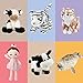 Hopearl Adorable Plush Cow Toy Floppy Dairy Cattle Soft Stuffed Animal Cute Birthday Gifts for Boys Girls Kids Toddlers, 9''