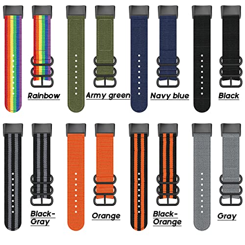 Correa de nylon tejida compatible con Fitbit Charge 6/5 miniatura 7