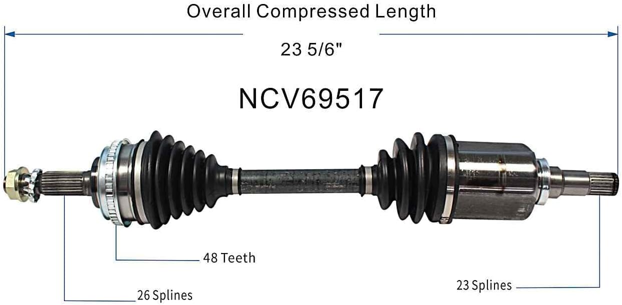 GSP NCV69517 CV Axle Shaft Assembly - Left Front (Driver Side)