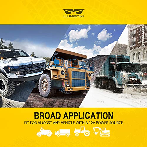 Lumenix Amber/White Led Surface Mount Strobe Lights Kit Grille Side Marker Safety Caution Flashing Emergency Warning Light Assemblies For Construction Trucks Vehicles - 4Pc #TOP5