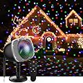 Christmas Projector Lights Outdoor,15 Colors Rotating Falling Snow Projection with Remote for Xmas Moving Points Landscape Lights for Home Indoor Yard Garden Party and for Show Club Pub Decorations