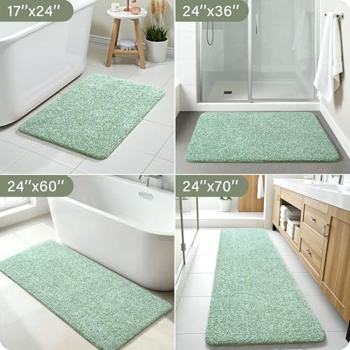 Bathroom Runner Rug 24x60 Inch, Absorbent Long Bath Rug for Shower Floor by Enqinar - Used condition - Image 7
