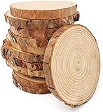 William Craft Rodajas de Madera Diámetro 9-10 cm 20 pcs Troncos Madera Decoracion Apto para Pirograbador de Madera, Pintura…