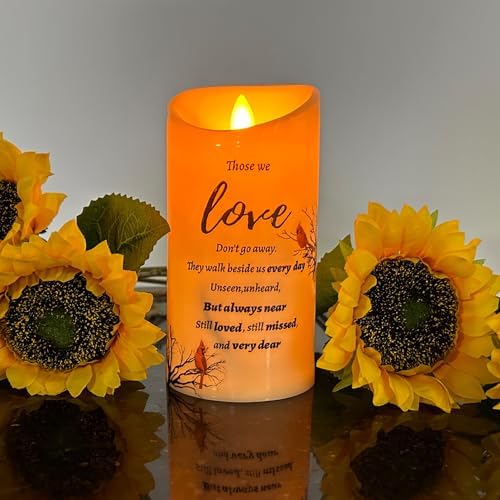 6 Inch Funeral Gift Candles with Battery Operated LED Memorial Candles for Loss of