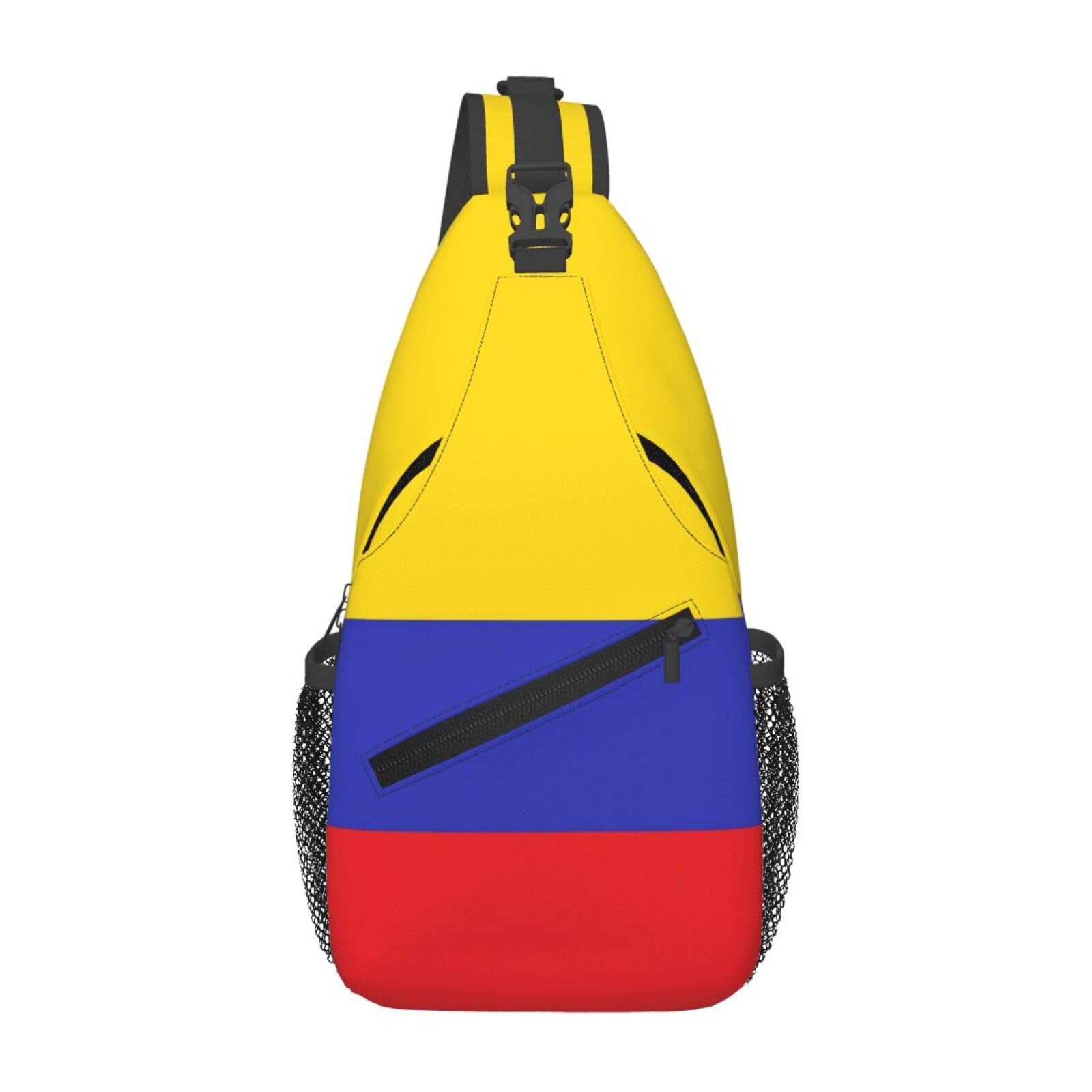 PRTYABS Cute Colombia Flag Sling Backpack Multipurpose Crossbody Sling Bag Travel Hiking Crossbody Shoulder Bag Backpack