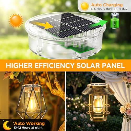 BUCASA 2 sztuki solarnych lampek do ogrodu, części zamienne, lampa solarna z jasną żarówką LED, pokrywa zapasowa, panel słoneczny, latarni ogrodowych, DIY