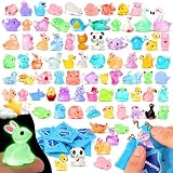 Onsioesd 100PCS Mini Glow in The Dark Animal Resin Models Mystery Resin Animals Blind Bag Tiny Animal Figurines for Micro Landscape Garden Aquarium Dollhouse Party Favors Surprise Gifts for Kids 