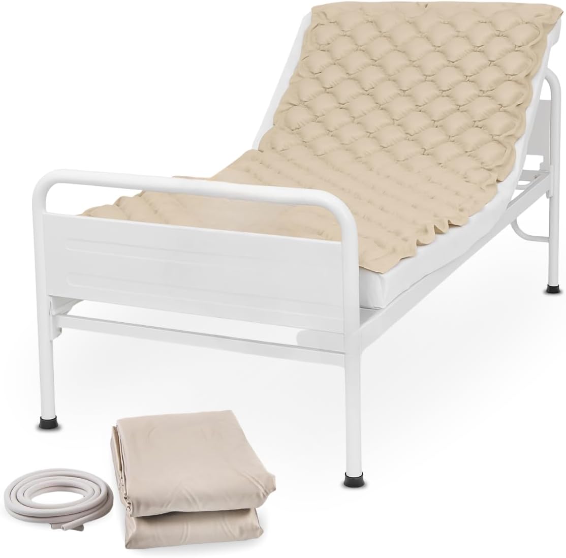 Replacement Alternating Air Pressure Mattress Pad - Silent Pump, Water Proof Air Mattress for Hospital Bed, Hospital Bed Mattress Topper, Colchón Antiescaras - Therapeutic Comfort