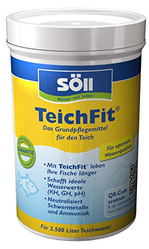 Söll 81785 TeichFit 250 g - Grundpflegemittel Teich Wasseraufbereiter Stabilisator für Teichwasser im Gartenteich Fischteich Koiteich Schwimmteich
