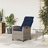 Fauteuil de jardin en rotin PE de qualité supérieure et acier revêtu par pulvérisation : ce matériau durable est résistant aux UV et parfait pour une utilisation dans le jardin toute l'année. La couleur grise s'harmonise avec les tendances d'intérieur modernes 2025. Facile à nettoyer et résistant aux intempéries - Idéal pour les terrasses et les balcons.