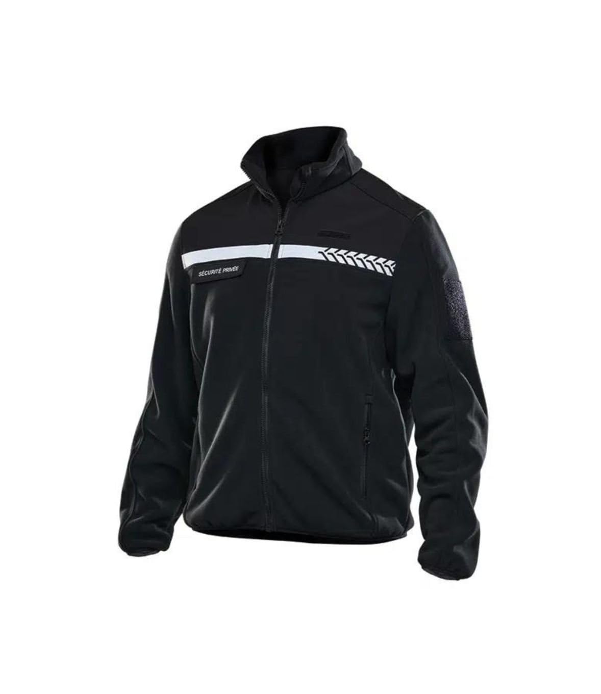 Veste Polaire Sécurité Privée avec Bande HV Noir - Safetek by GK