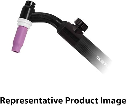 CK Worldwide CK26V-12-R FX Standard Series Gas Cooled TIG Torch with Valve Flex Head, Black
