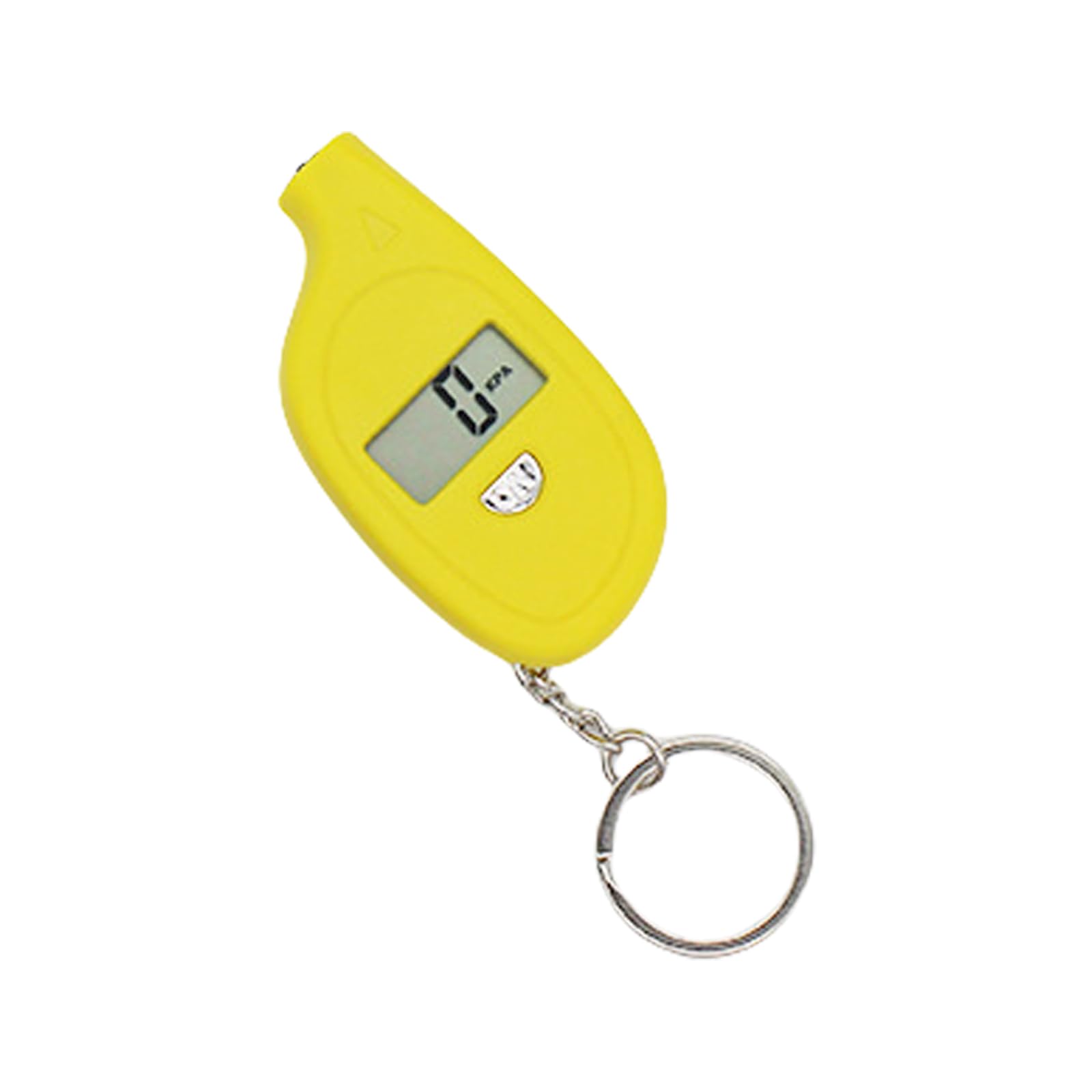 Kelisdi Yellow Efficient Tire Gauge Air Pressure Tester Measuring Keychain Suitable For All Vehicles With Durability Abs Construction Keychain Tire Pressure Monitors